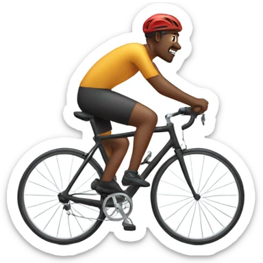 a man cycling sticker