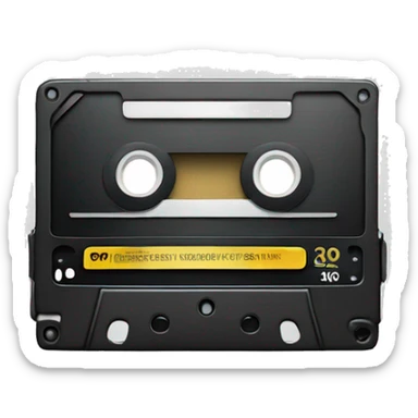 Slightly slanted Cassette tape  sticker