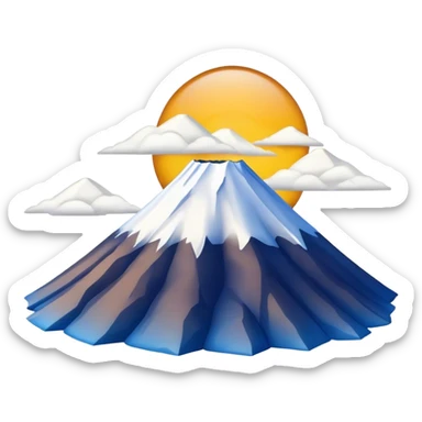 Cinematic Realistic Mount Fuji Emoji  sticker