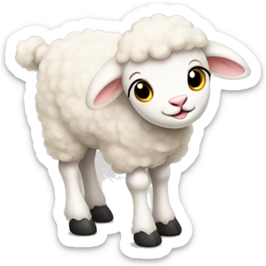 lanky lamb sticker