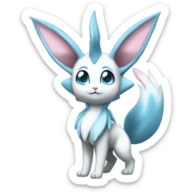 Sylveon-Glaceon-Vaporeon full body sticker