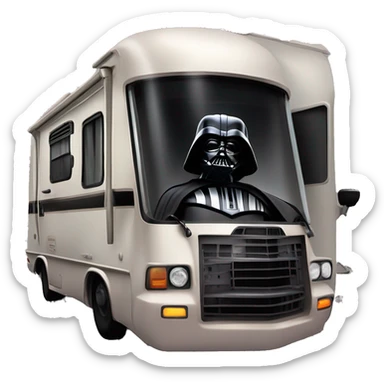 Darth Vader and Barbie’s expensive but very dusty old disturbing disgusting ghostly very haunted horror dream rv camper sticker