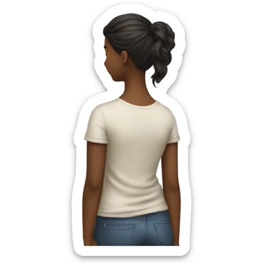 girl from the back from a slight angle sticker