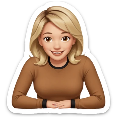 cinematic realistic ultra HD Hilary Duff lies on the floor in black panties and a retro brown pullover sticker