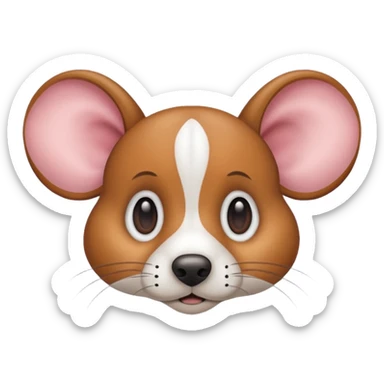 Beagle rat hybrid  with long ears  sticker