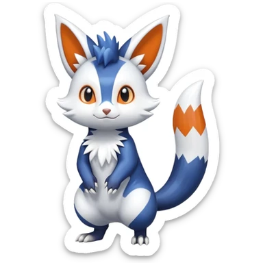 Shiny Furret-Meowstic-Zangoose-Hybrid (Full body) sticker
