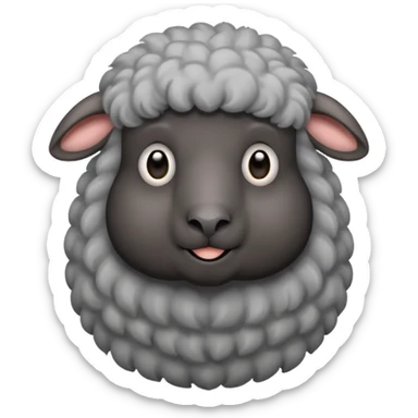 Oveja negra con canas sticker