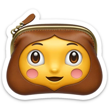 Coin purse – small pouch with zipper or clasp. sticker