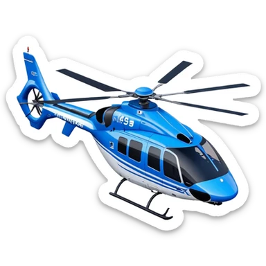 Eurocopter EC135 - Airbus Helicopters (Model Year: 2020) (Iconic colour: Blue and white) sticker