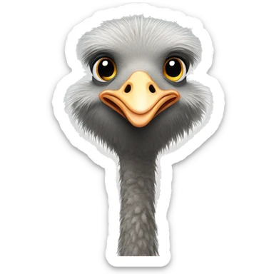 Ostrich standing sticker