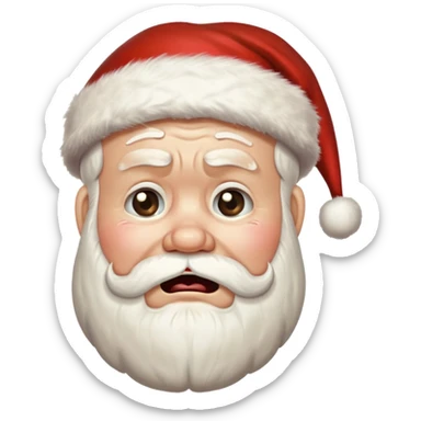 Santa claus distressed and crying sticker