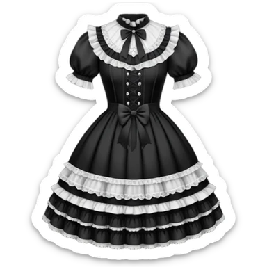 Gothic Victorian antique vintage edgy cute Lolita dress apparel clothing  sticker
