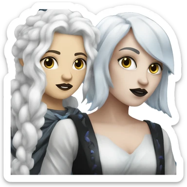 Hades white skin and Persephone white skin sticker