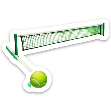 wet tennis court sticker