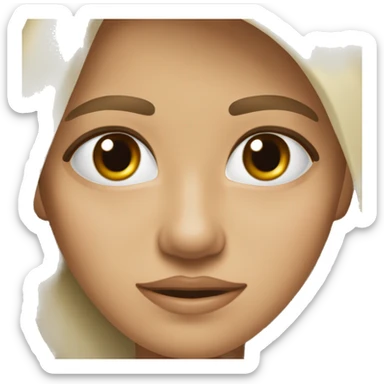 Pelirroja blanca nariz perfilada rostro perfilado ojos almendrados color marrón claro  sticker