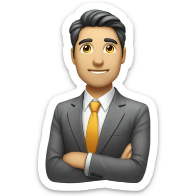 business person in erp company sticker