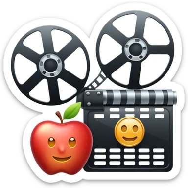 entertainment news article icon, simple and clear, apple emoji style sticker