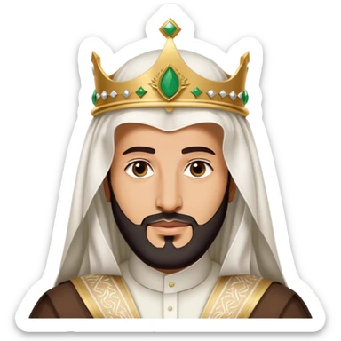 Mohammed bin Salman, Saudi Arabian crown prince, in traditional Saudi attire with white headdress sticker