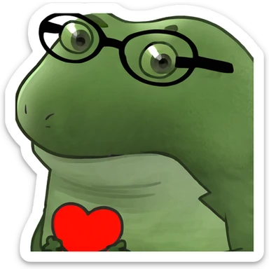 Un hérisson avec des lunettes en forme de cœur  sticker