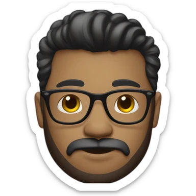 a wanna be creative director sithe skin hipster look sticker