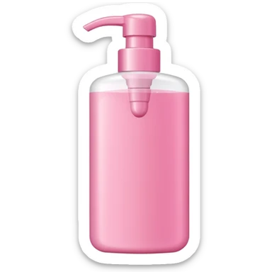 pink body wash bottle sticker