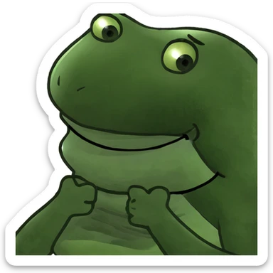 Girls arms crossed holding neck laughing  sticker