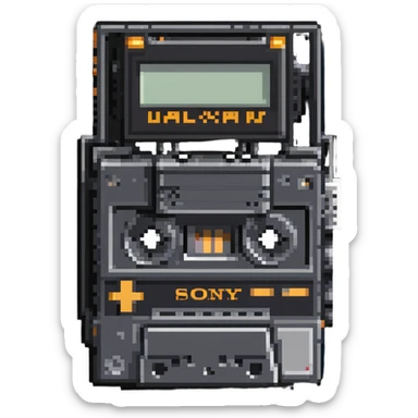 Sony Walkman cassette player from 1990s era sticker