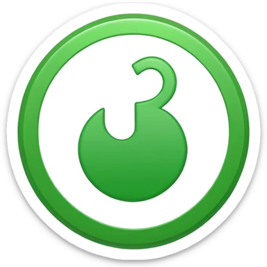A white tick in a green circle sticker