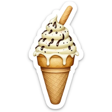 ICE cream punched in a wall sticker