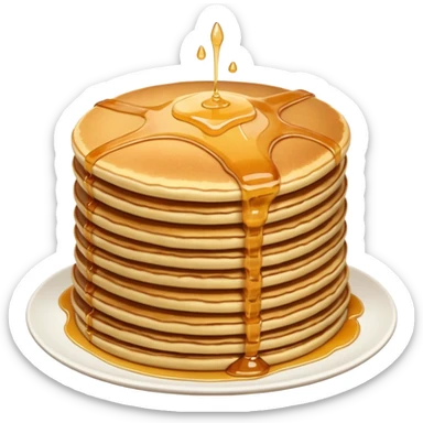 A waterfall but instead of water make it pancakes sticker