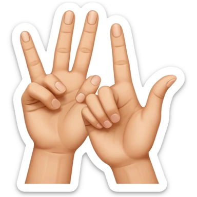 Le signe du rappeur Jul, avec les 2 mains: pouce sur le côté et index et majeur levés. Mis côte à côte, formant les lettres JUL sticker