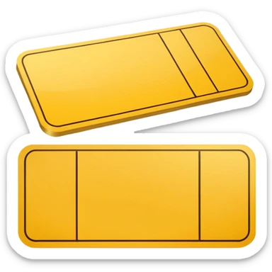 yellow ticket card  sticker