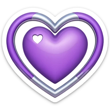 Purple Heart add infinit loop symbol sticker