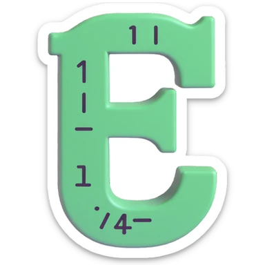  combine the π (pi) math symbol, binary code emerging from it. sticker