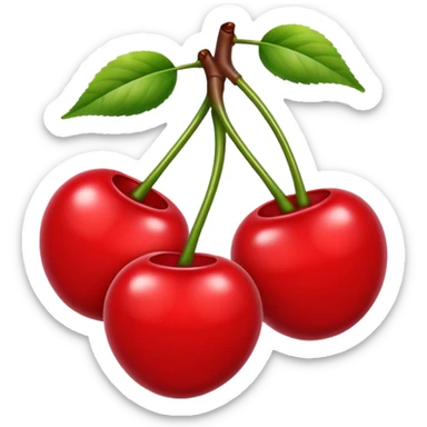 two cherries sticker