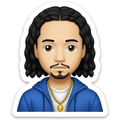 Bizzy Bone with black hair sticker