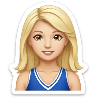 senior elite cheerleader blonde allstar cheerleader sticker