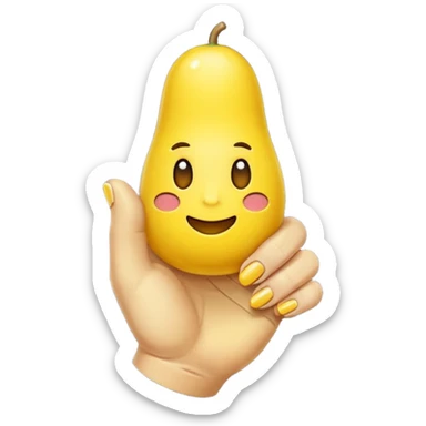 Eine Birne die Mittelfinger zeigt. Mittelfinger  sticker
