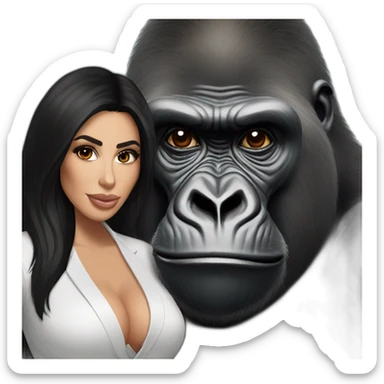 Gorilla with Kim Kardashian sticker