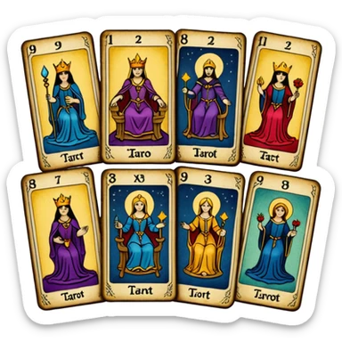 A deck of tarot cards sticker