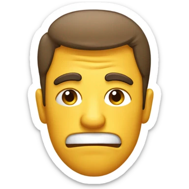 Make a normal emoji doing the eyebrow raise but with a disgusted mouth like a judgemental side eye sticker