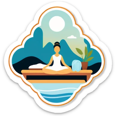 Spa massage relax sticker
