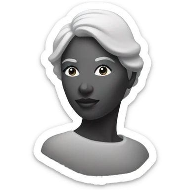 bust silhoutte woman  sticker