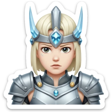 crystal-armored warrior sticker