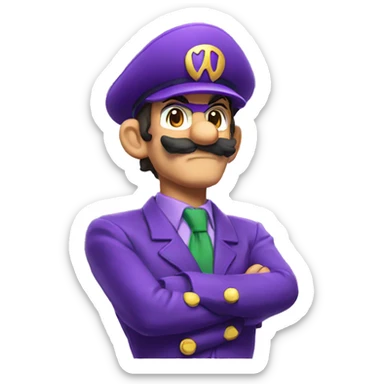 Waluigi sticker