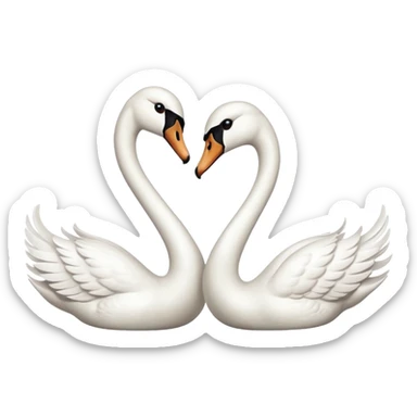 Two swan emoji sticker