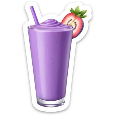 Bol de smoothie violet pastel et blanc sticker