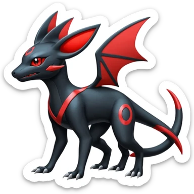 Salandit-Salamence-Umbreon-Silvally-fusion (full body) sticker