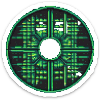 pixel art circular graph sticker