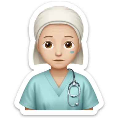 patient in hospital in hospital sticker